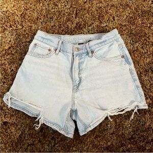 American Eagle Outfitters Light Wash Distressed Jean Shorts
